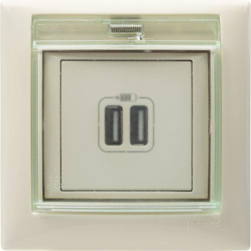 Розетка USB 2-м СП Valena сл. кость Leg 774170 фото 15