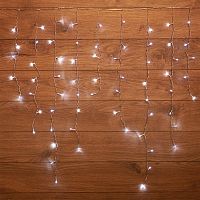 Гирлянда светодиодная "Бахрома" 3х0.8м 200LED бел. провод прозр. Neon-Night 255-065