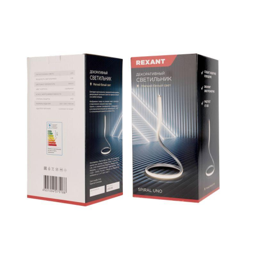 Светильник светодиодный декоративный Spiral Uno 2Вт 3000К 5В сереб. Rexant 609-031 фото 7