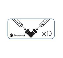Коннектор "L"-образный для Дюралайта 2W 13мм Космос KOC-DL-2W13-CL