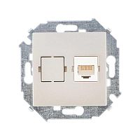 Розетка компьютерная СП Simon 15 RJ45 кат.5E Systimax механизм шампань Simon 1591598-034