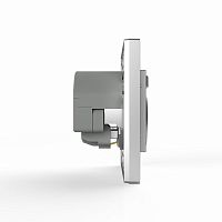 Розетка 1-м СП Pixel с заземл. с 2-мя заряд. устр. USB тип A+C IP20 механизм алюм. TOKOV ELECTRIC TKE-PX-R1U2AC-C03
