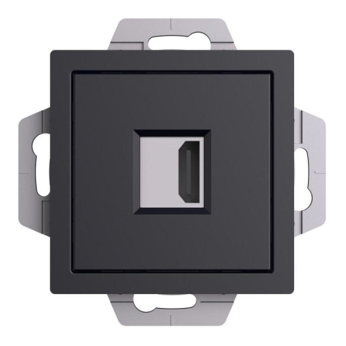 Розетка HDMI AtlasDesign механизм карбон SE ATN001080 фото 3