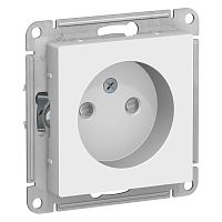 Механизм розетки 1-м СП AtlasDesign 16А без заземл. защ. шторки бел. SchE ATN000149