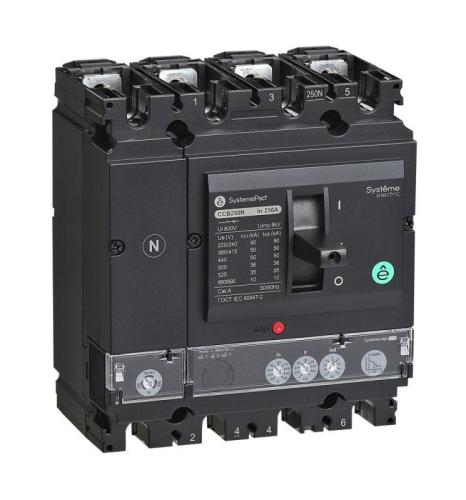 Выключатель автоматический SYSTEMEPACT CCB100 50кА 4P4D S2.2 100А рычаг SE SPC100N10022L4DF