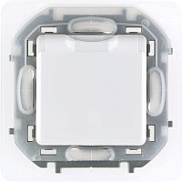 Механизм розетки 1-м СП Inspiria 16А IP44 250В 2P+E защ. шторки с крышкой немецк. стандарт бел. Leg 673740