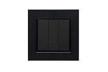 Выключатель 3-клав. 1 вход 3 выхода Karea LINE STAR чер. Makel 86054091