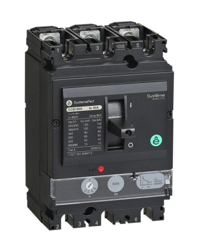 Выключатель автоматический SYSTEMEPACT CCB100 50кА 3P3D TMD40 рычаг SE SPC100N040L3DF