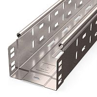 Лоток перфорированный 100х80 L3000 сталь 0.7мм INOX (AISI 409) Стандарт Промрукав PR16.2412