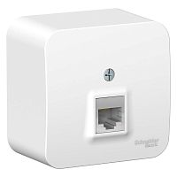 Розетка компьютерная 1-м ОП BLANCA RJ45 кат.5e изол. пласт. бел. SchE BLNIA045001
