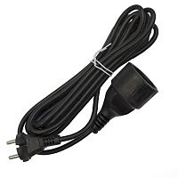 Удлинитель-шнур 1х3м без заземл. 10А IP20 ПВС 2х1 черн. DOMTOK 2339