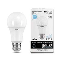 Лампа светодиодная Elementary A60 10Вт E27 6500К Gauss 23230