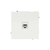Розетка компьютерная 1-м KANT RJ45 кат.6A без шторки бел. магнолия DKC 7000673