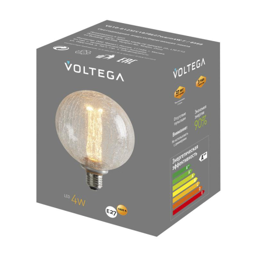 Лампа светодиодная Loft Led G125FC1978 4Вт 1800К E27 Voltega 8568 фото 7