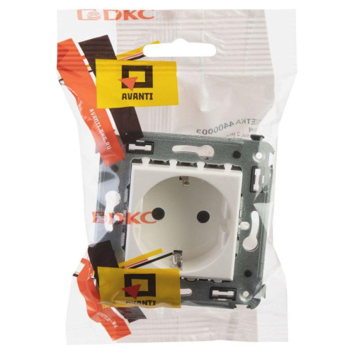 Розетка 3п 2P+E СП Avanti "Белое облако" защ. шторки DKC 4400003 фото 5