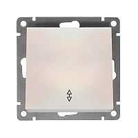 Переключатель проходной 1-кл. СП Афина 10А IP20 механизм жемчуж. Universal A0025-OBr