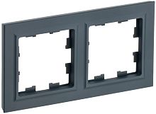 Рамка 2-м BRITE РУ-2-БрГ графит IEK BR-M22-K53