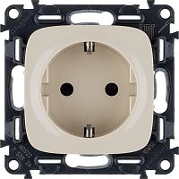 Механизм розетки 1-м СП Valena Allure 16А IP20 250В 2К+З с лиц. панелью защ. шторки винт. зажимы сл. кость Leg 753824