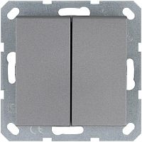 Кнопка 2-кл. 10А IP20 с переключающим контактом механизм алюм. Jasmart G3020S