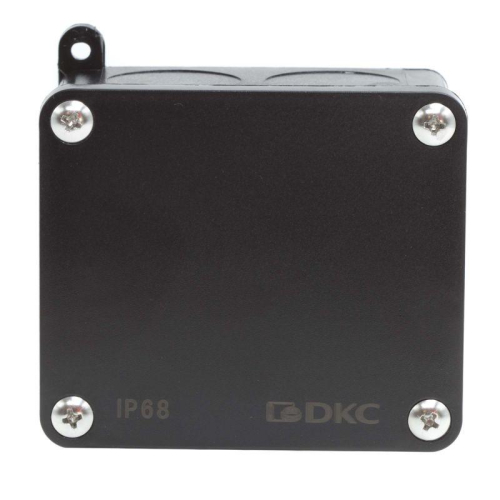 Коробка индустриальная 89х86х46мм IP68 с гладкими стенками черная DKC P68M2514 фото 2