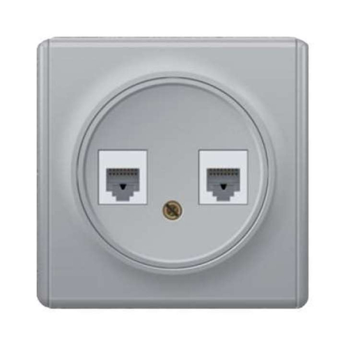 Механизм розетки комп. + телеф.2-м СП Florence RJ11/RJ45 кат.5e сер. 1E20801302 OneKeyElectro 2172840