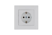 Розетка 1-м Karea RIZZ с заземл. бел. Makel 88001028