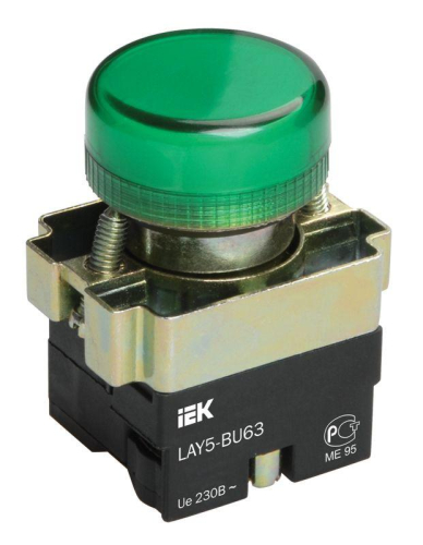Арматура светосигнальная LAY5-BU63 d22мм зел. IEK BLS50-BU-K06
