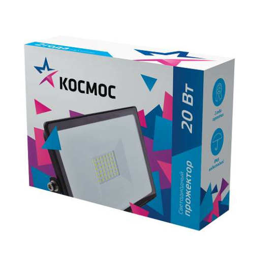 Прожектор 20Вт 1600лм 6500К IP65 с датчиком движения и фотосенсором Космос K_PR5_LED_20S фото 2