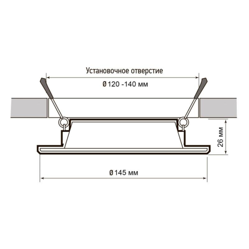 Светильник светодиодный PLED DL7 12Вт 3000К IP54 1020лм WH встраив. бел. Pro JazzWay 5069060 фото 6