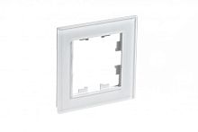 Рамка 1-м AtlasDesign Nature стекло бел. SchE ATN320101