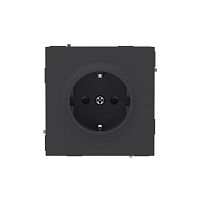 Розетка силовая KANT 2P+E защ. шторки черн. уголь DKC 7012003