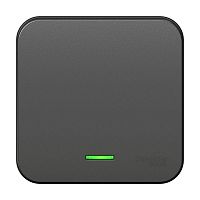 Выключатель 1-кл. ОП Blanca 10А IP20 (сх. 1) 250В с подсветкой с изолир. пластиной антрацит SchE BLNVA101116