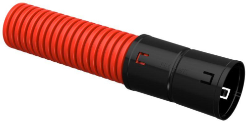 Труба гофрированная двустенная ПНД d75мм с муфтой SN12 красн. (уп.50м) IEK CTG12-075-K04-050-R