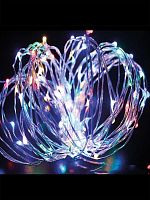 Гирлянда светодиодная "Разноцветные нити" 10м 100LED в виде капель работает от сети 220В Космос KOCNL-EL150