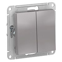 Выключатель 2-кл. AtlasDesign Aqua IP44 (сх.5) 10AX механизм алюм. SE ATN440351