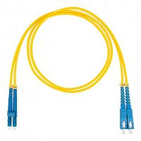 Шнур оптический коммутационный (патч-корд)LC-SC дуплекс (duplex) OS2 нг(А)-HF 1.0 м желт. Datarex DR-220141