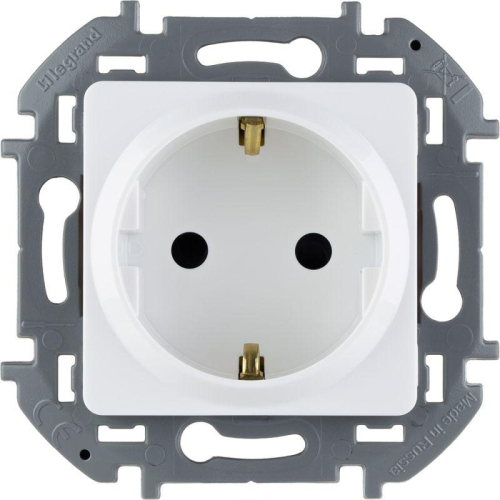 Механизм розетки 1-м СП Inspiria 16А IP20 250В 2P+E защ. шторки немецк. стандарт бел. Leg 673730 Механизм розетки 1-м СП Inspiria 16А IP20 250В 2P+E защ. шторки немецк. стандарт бел. Leg 673730