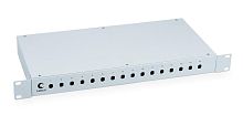 Кросс бокс оптический FO-19-16ST 19дюйм на 16 ST(FC) со сплайс-кассетой и КДЗС Cabeus 7036с
