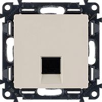 Механизм розетки комп. 1-м Valena Life RJ45 CAT.5E UTP с лицевой панелью сл. кость Leg 753540