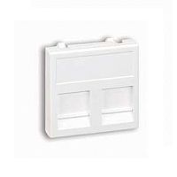 Адаптер на 2 RJ45 коннектора защ. шторки бел. Simon Connect KB76-9