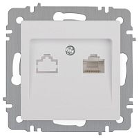 Розетка Intro Accent 6-303-01 информационная RJ45 IP20 СУ бел. Intro Б0063624