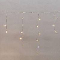 Гирлянда светодиодная "Айсикл" (бахрома) 10х0.6м 238LED тепл. бел. 5.1Вт 230В IP44 эффект мерцания провод прозр. Neon-Night 255-546