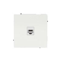 Розетка компьютерная 1-м KANT RJ45 кат.5E без шторки бел. магнолия DKC 7000663