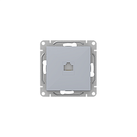 Розетка компьютерная 1-м СП Эпика RJ45 кат.5 механизм алюм. EKF UP1-SOA-RJ45-5