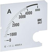 Шкала сменная для амперметра Э47 4000/5А-1.5 96х96мм IEK IPA20D-SC-4000