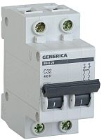 Выключатель автоматический модульный 2п C 32А 4.5кА ВА47-29 GENERICA IEK MVA25-2-032-C