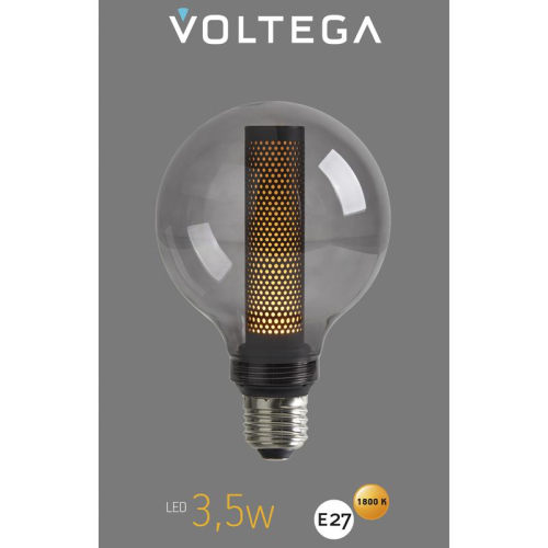 Лампа светодиодная Loft Led G95 4Вт 1800К E27 Voltega 8577 фото 6