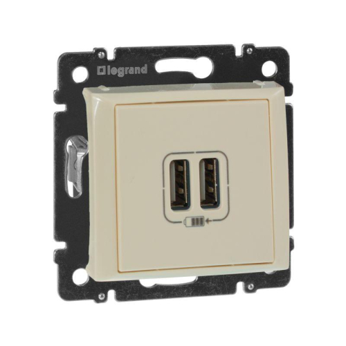 Розетка USB 2-м СП Valena сл. кость Leg 774170 фото 10