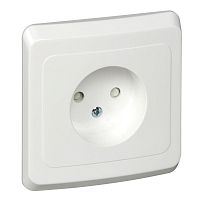 Розетка 1-м СП Этюд 16А IP20 защ. шторки без заземл. бел. SchE PC16-002B