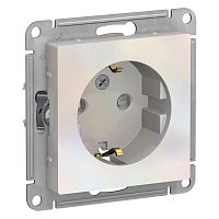 Механизм розетки 1-м СП AtlasDesign 16А с заземл. защ. шторки жемчуг SchE ATN000445